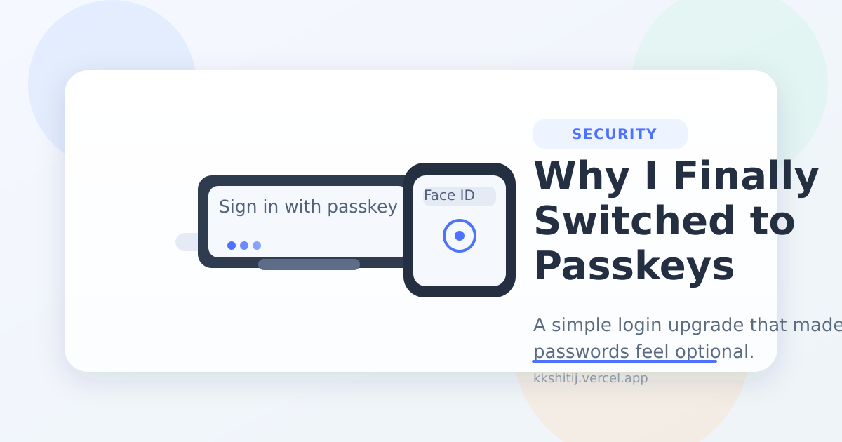 A clean illustration of a laptop and phone with passkey-style sign-in prompts